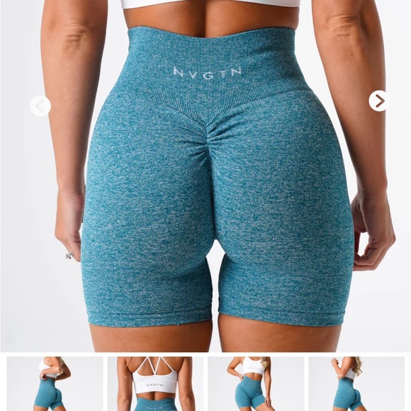 NVGTN scrunch shorts teal - Picture 2 of 3